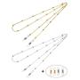 Mini Tree Necklace Eyeglass Chain Beaded Sunglasses Strap and Cords for Women (Silver and Gold)