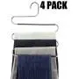 CamsCorner Pants Hangers (4 Pack) ? Non Slip Pants Hangers ? S-Shaped 5 Layers 5 Levels Hangers Anti-Slip Closet Space Saver for Jeans Slacks Pants Scarf Ties Towels Clothes CamsCorner Pants Hangers (4 Pack) ? Non Slip Pants Hangers ? S-Shaped 5 Layers 5 Levels Hangers Anti-Slip Closet Space Saver for Jeans Slacks Pants Scarf Ties Towels Clothes