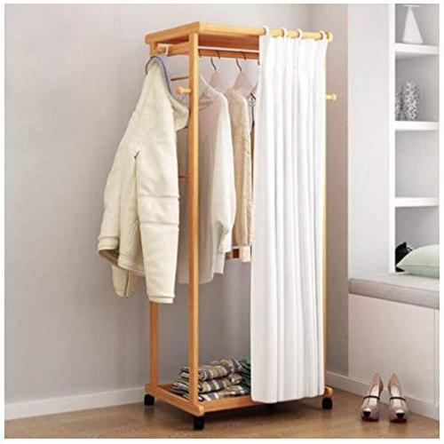 YMJ New Garment Racks, Wood Coat Racks Floor Tree Hat Hanger Movable Clothes Rail， for Living Room Bedrooms Coat Racks (Color : B)