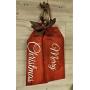Large Christmas Wood Door Tags - Door Hanger - Merry Christmas - Christmas Floral with Bell Decoration - Holiday Wreath - Hand Painted and Crafted