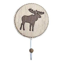 Flightbird Flightbird Coat Hooks Wall Mounted Retro Wooden Reindeer Key Hooks Self Adhesive Clothes Hanger Hat Rack Sundries Organizer Heavy Duty Utility Hooks for Bedroom,Bathroom,Office