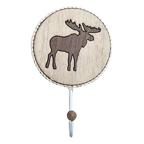 Flightbird Flightbird Coat Hooks Wall Mounted Retro Wooden Reindeer Key Hooks Self Adhesive Clothes Hanger Hat Rack Sundries Organizer Heavy Duty Utility Hooks for Bedroom,Bathroom,Office