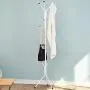 LQRYJDZ Entryway Metal Coat Stand Clothes and Hat Rack Free Standing Hanger Hall Tree with 6 Hooks for k for Jacket, Purse, Scarf Rack,Purse Tree Stand (Color : B, Size : 44146cm)