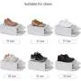 SXYLOB Plastic Pull Shoe Storage Boxes Clear Stackable Shoes Boxes Cabinet Organizer Flip Drawer Large Size for (Man 3 pcs)