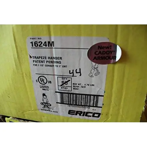 44 pcs Erico Caddy 1624M Trapeze hanger for 1-1/2" conduit to 1" EMT 44 pcs Erico Caddy 1624M Trapeze hanger for 1-1/2" conduit to 1" EMT
