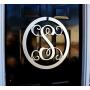 Metal Monogram Letter, Monogram Wreath, Door Hanger Monogram, Metal Monogram Letter, Oval Monogramed Wreath, Wall Art