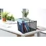 CLATINA Office Metal Mesh File Organizer with Handle Letter Storage Crate Folder Holder Boxes for Home Desk Black CLATINA Office Metal Mesh File Organizer with Handle Letter Storage Crate Folder Holder Boxes for Home Desk Black