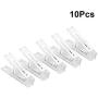 Cabilock Clothes pin 10pcs Multifunctional Clear White Clothes Pegs Pins Clothing Hanger Clamp