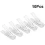 Cabilock Clothes pin 10pcs Multifunctional Clear White Clothes Pegs Pins Clothing Hanger Clamp
