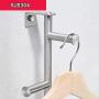 Ghelf 304 Stainless Steel Wire Drawing Vertical Clothes Rail，Wall-Mounted Towel Hanger，Stylish and Simple Towel Hook，Waterproof Rustproof Lengthened Pylon