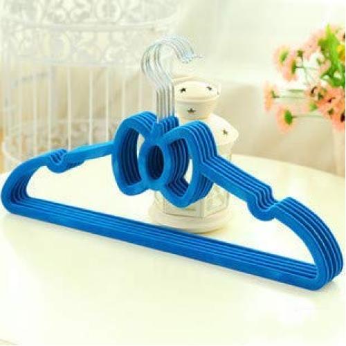 Inveroo 10 Pieces Colorful Velvet Clothes Hangers Bowknot Velvet Coat Hanger Non-Slip Flocking Hangers 41cm