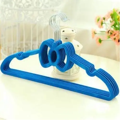 Inveroo 10 Pieces Colorful Velvet Clothes Hangers Bowknot Velvet Coat Hanger Non-Slip Flocking Hangers 41cm