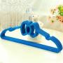 Inveroo 10 Pieces Colorful Velvet Clothes Hangers Bowknot Velvet Coat Hanger Non-Slip Flocking Hangers 41cm