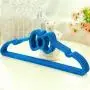 Inveroo 10 Pieces Colorful Velvet Clothes Hangers Bowknot Velvet Coat Hanger Non-Slip Flocking Hangers 41cm
