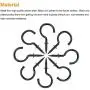 Powlankou 1inch Black Zinc Plated Metal Screw-in Ceiling Hooks Cup Hooks Black, 120 Pieces