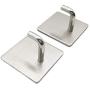 Godagoda 1Pcs Stainless Steel 304 Towel Hooks Self Adhesive Bath Bathroom Shower Kitchen Wall Clothes Hangers Without Drilling