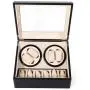 SHZICMY Automatic Watch Winder Display Box, 4+6 Automatic Rotation Leather Wood Watch Winder Storage Display Boxes Watch Case (USA Stock) (Black) SHZICMY Automatic Watch Winder Display Box, 4+6 Automatic Rotation Leather Wood Watch Winder Storage Display Boxes Watch Case (USA Stock) (Black)
