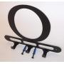 Capital Letter O Monogram Wall Hook Hanger. Satin Black. Solid Steel. Screws Included.