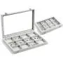 Hivory Bangles & Ear Rings Storage Boxes with Transparent Lid ~ 12 Grid ~ See Through Top Display Case Accessories Storage Jewelry Boxes (12 Grid)