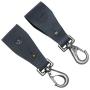 Hide & Drink, Heavy Duty Thick Leather Pants Hanger for Clothing Stores or Household/Denim Hanger/Cloth Organizer (2-Pack) Handmade Includes 101 Year Warranty :: Charcoal Black