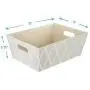 Creative Scents Galliana Decorative Storage Boxes with Moisture-Proof Interior | Heavy Duty Fabric Organizer Bin | Ample Space for Closet Organization, Toys, Laundry, Books & More (Off-White)