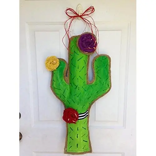 XL Handpainted Cactus Door Hanger XL Handpainted Cactus Door Hanger