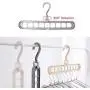 Leagway Magic Clothing Hanger Organizer, Wardrobe Clothes Cascading Hanger Hook Rack, Closet Space Saving Hangers, Keep Your Shirt/Skirt/Coat Organized and Wrinkle-Free, 360 Rotation, 2 Pack (Grey)