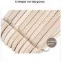 QHQH Pack of 10 Wooden Coat Clothes Hangers, Suit Hangers with Shoulder Notches Unpainted Solid Wooden Hangers Non-Slip Space Saving for Suits Coats Jackets Pants Dresses (44.5cm23cm)