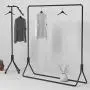 YKFU Metal Coat Rack Stand, Floor-Mounted Triangle Feet, Solid Clothes Hat Rack Hangers, Single Top Rod, Two Hooks On The Side, Suitable for Home Clothing Stores YKFU Metal Coat Rack Stand, Floor-Mounted Triangle Feet, Solid Clothes Hat Rack Hangers, Single Top Rod, Two Hooks On The Side, Suitable for Home Clothing Stores