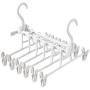 5pcs Plastic Cloth Hangers with Clips Folding Clothes Drying Rack Trousers Pants Hanger Rack Wardrobe Hooks Home Storage Organizer