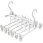 5pcs Plastic Cloth Hangers with Clips Folding Clothes Drying Rack Trousers Pants Hanger Rack Wardrobe Hooks Home Storage Organizer 5pcs Plastic Cloth Hangers with Clips Folding Clothes Drying Rack Trousers Pants Hanger Rack Wardrobe Hooks Home Storage Organizer