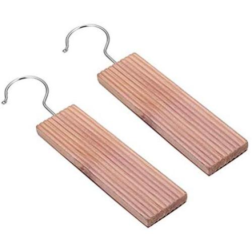 Vosarea 5PCS Cedar Hang up Natural Cedar Blocks Hanger for Clothes Storage Odor Protection