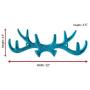 Comfify Vintage Cast Iron Deer Antlers Wall Hooks Antique Finish Metal Clothes Hanger Rack w/Hooks | Includes Screws and Anchors | in Blue