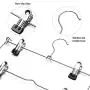 HOUSE DAY 6 Tiers Skirt Hangers with Clips Space Saving Pants Hangers,2 Pack Multi Slack Skirt Hanger with Clips Metal Pants Hnager for Slack, Trouser, Jeans,Towels,Sliver
