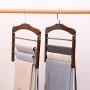 Lovt 4-Layers Wooden Pants Hangers, Non Slip Wood Hangers, Space Saving Clothes Hangers with 180° Rotating Hook, Heavy Duty Trousers Hanger, Closet Storage Organizer (Dark Brown)