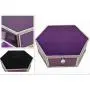 BJ Decor Glass Jewelry Box,Purple Decorative Keepsake Boxes Mirrored Trinket Boxes Personalized Storage Boxes Organizer for Jewelry Glasses Watch Accessories(7.5x5.75x3in)