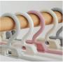 10pcs Random Color Pants Clip Hanger Stand Clothespin Hanger Adjustable Pinch Grip Drying Rack Plastic Skirt Peg Hanger Space Saving Hook Rack