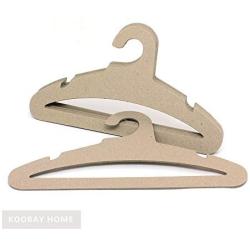 Koobay 17" Natural Recyclable Paper Cardboard Adult Cloth Hanger，High Load Bearing 3.5mm Thickness Ok for Ski Suit (50)