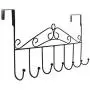 Dingang Over The Door Hanger Rack - Decorative Metal Hanger Holder for Home Office Use 7 Hooks Black Dingang Over The Door Hanger Rack - Decorative Metal Hanger Holder for Home Office Use 7 Hooks Black