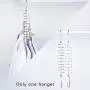 GEZICHTA Metal Magical Hangers, Multi Holes S Shape Magic Hangers with Rotatable Hook, Space Saving Closet Wardrobe Clothing Oragnizer