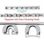 Mop and Broom Holder Wall Mount with 2 Aluminum Racks + 4 Grippers + 12 Utility Hooks for Laundry Room, Kitchen & Storage Organizer. Tools Hanger, Cleaning Gears Hook Rack & Garden Tool Organization. Mop and Broom Holder Wall Mount with 2 Aluminum Racks + 4 Grippers + 12 Utility Hooks for Laundry Room, Kitchen & Storage Organizer. Tools Hanger, Cleaning Gears Hook Rack & Garden Tool Organization.