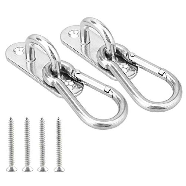 2 Set Heavy Duty Hanger Hook Hammock Wall Mount, Suspension