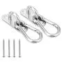 2 Set Heavy Duty Hanger Hook Hammock Wall Mount, Suspension Ceiling Hooks Outdoor Swing Mounting Hook Exercise Hook Stainless Steel Swivel Carabiner Yoga Ceiling Mount Swing Hook 2 Set Heavy Duty Hanger Hook Hammock Wall Mount, Suspension Ceiling Hooks Outdoor Swing Mounting Hook Exercise Hook Stainless Steel Swivel Carabiner Yoga Ceiling Mount Swing Hook