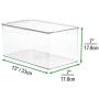 mDesign Stackable Closet Plastic Storage Bin Boxes with Lid - Container for Organizing Mens and Womens Shoes, Booties, Pumps, Sandals, Wedges, Flats, Heels and Accessories - 7" High - Clear