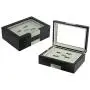 Black Ebony Wood Cufflink Case & Ring Storage Organizer with Stainless Steel Engravable Design Accent Mens Jewelry Boxes for 20 Cufflinks Black Ebony Wood Cufflink Case & Ring Storage Organizer with Stainless Steel Engravable Design Accent Mens Jewelry Boxes for 20 Cufflinks