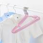 PeiQiH Standard Shirt Clothes Hangers, Heavy Duty Metal Not-Slip Rubber Coating Notched Durable and Slim Space Saving Coats Adult Hangers-a-pink/30 Pack 40x20cm