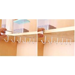 YRD TECH Kitchen Storage Rack Cupboard Hanging Hook Hanger Chest Storage Organizer Holder (White)