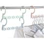 10pcs Random Color Multi-Functional Clothes Hanger Portable Home Rack Various Clothes Adjustable Clothes Porous Hook Magic Space Saver Device