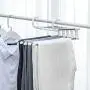 5 Tier Portable Multi-Function Stainless Steel Pants Racks Trousers Hanger Clothing Storage Organization Clothes Drying Hanger White 5 Tier Portable Multi-Function Stainless Steel Pants Racks Trousers Hanger Clothing Storage Organization Clothes Drying Hanger White
