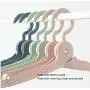 10pcs Random Color Clothes Hanger, Plastic Clothes Dress Coat Hangers Closet Coat Storage Organizer Dry Rack